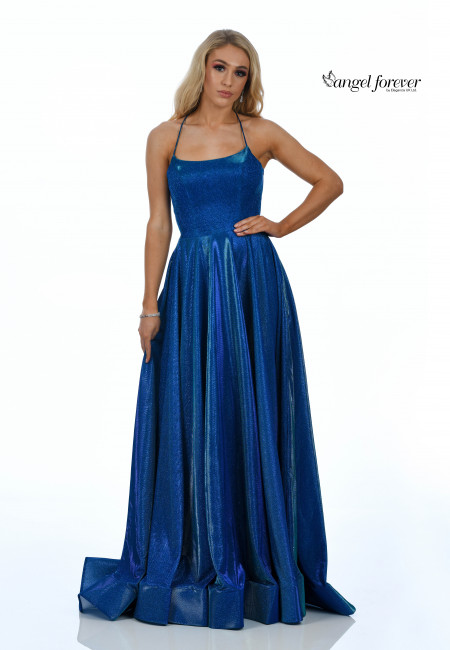 Angel Forever Royal Blue Strappy Ballgown